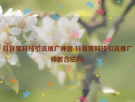 抖音黑科技引流推广神器(抖音黑科技引流推广神器合法吗)