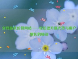 全网最低价赞网站——轻松提升曝光率与用户增长的秘诀