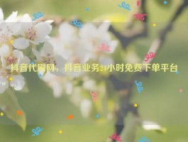 抖音代刷网，抖音业务24小时免费下单平台