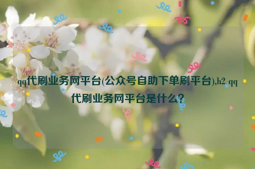 qq代刷业务网平台(公众号自助下单刷平台),h2 qq代刷业务网平台是什么？