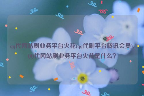 qq代网站刷业务平台火花(qq代刷平台腾讯会员),QQ代网站刷业务平台火花是什么？