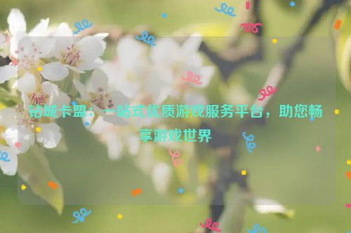 钻城卡盟：一站式优质游戏服务平台，助您畅享游戏世界